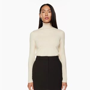Aritzia Babaton Leonara White Turtleneck